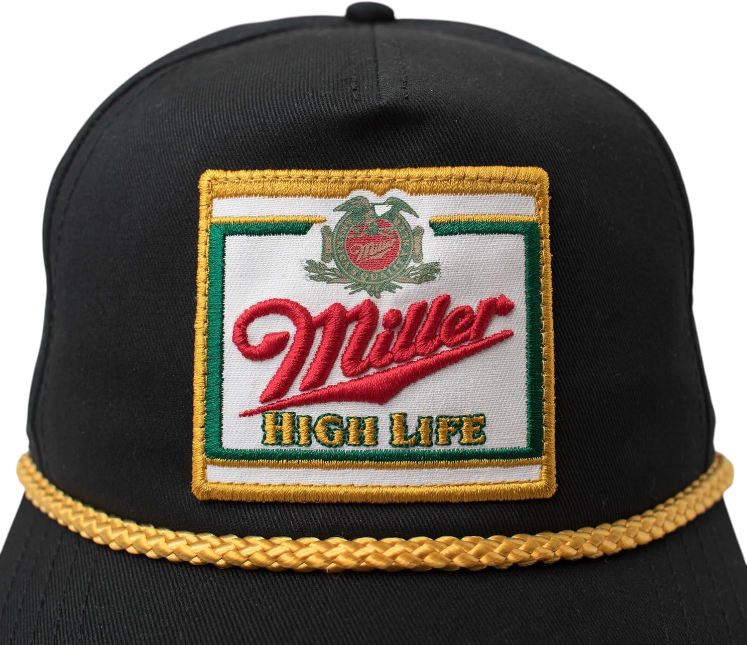 AMERICAN NEEDLE Officially Licensed Miller High Life Beer Adjustable Snapback Baseball Hat, Rope Trucker Cap, Snapback New
