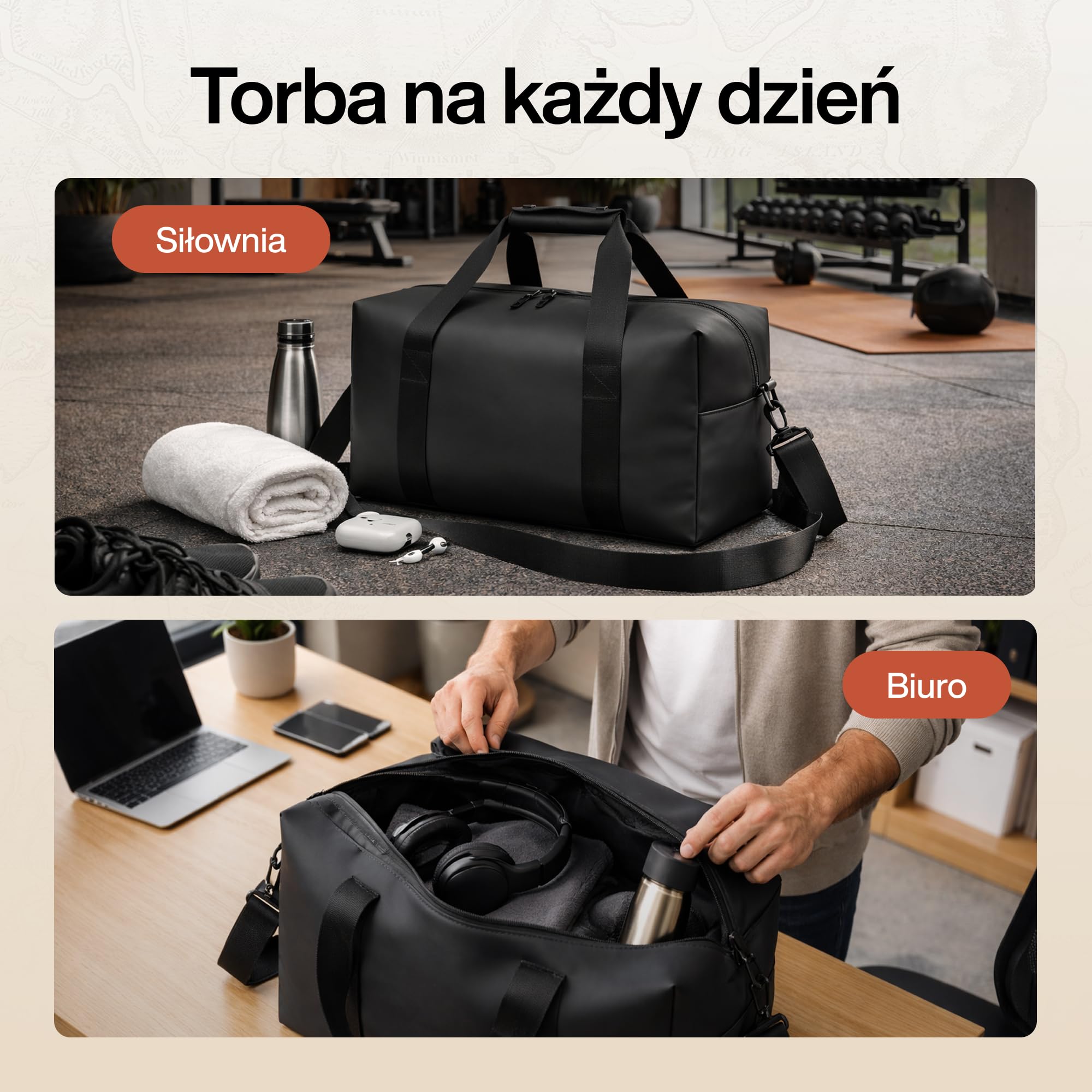 TRAVEL DUDE Torba podręczna Ryanair 40 x 20 x 25 cm, wodoodporna torba podróżna 20 l, mała torba weekendowa i sportowa do lotów Ryanair i Eurowings, czarna, dla kobiet i mężczyzn