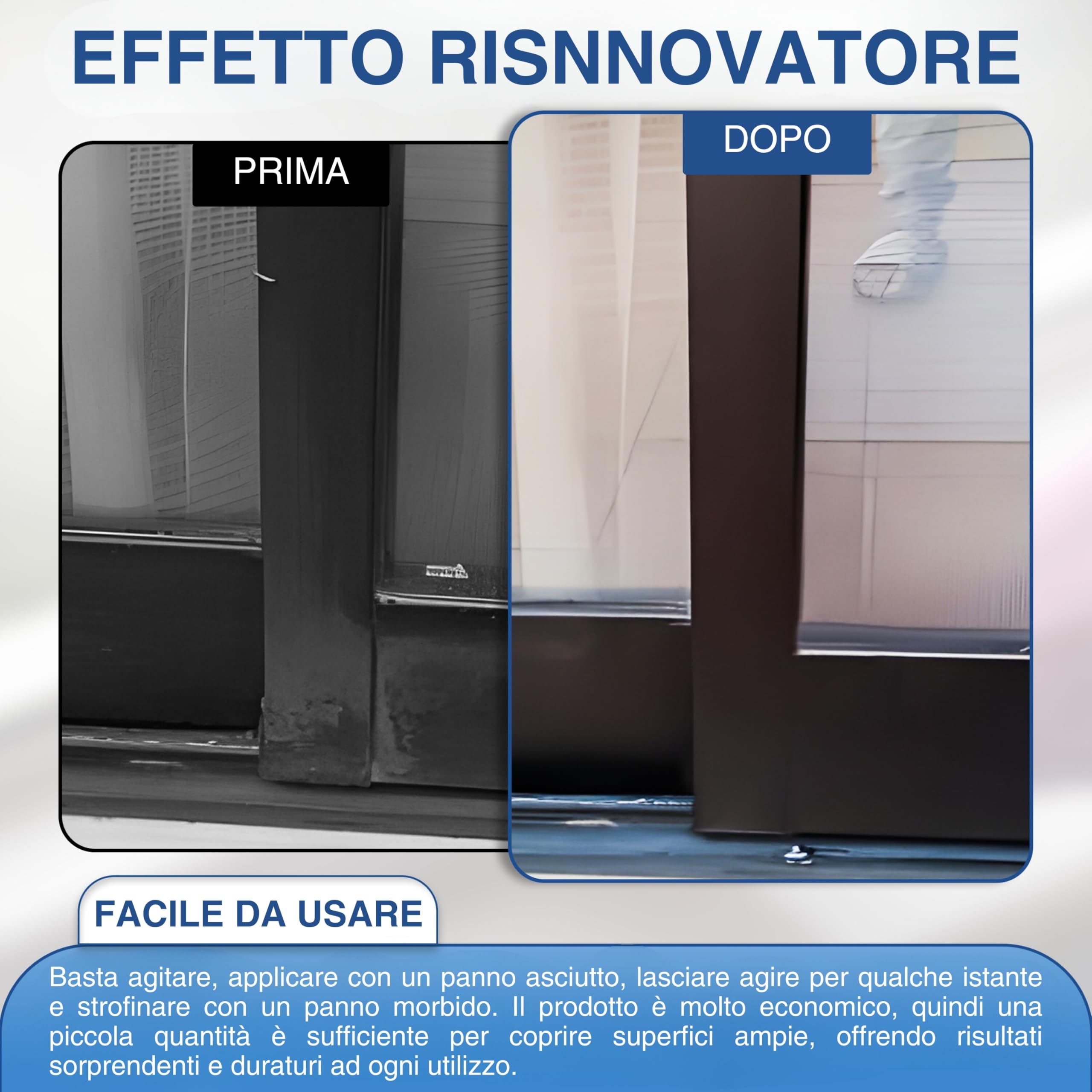 NEUTRO 8 x 330 g | Detergente per alluminio anodizzato e verniciato a polvere | Rinnova lucentezza e colore | Finestre, porte e telai | Senza acidi | Pulizia esterna dell’alluminio