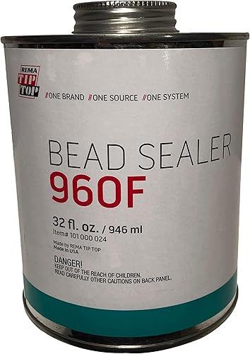 Rema Tip Top 960F - Lata selladora de cuentas y llantas con tapa de cepillo, inflamable, (32 onzas líquidas)