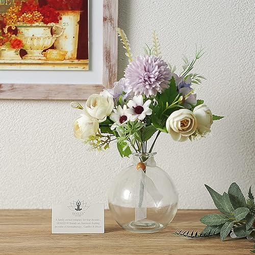 Miniatura 4 de Hosley Argea Loral Florero  Florero de cristal plateado, farol LED, 4.3 pulgadas de alto, jarrones ideales para centros de mesa, bodas, fiestas de