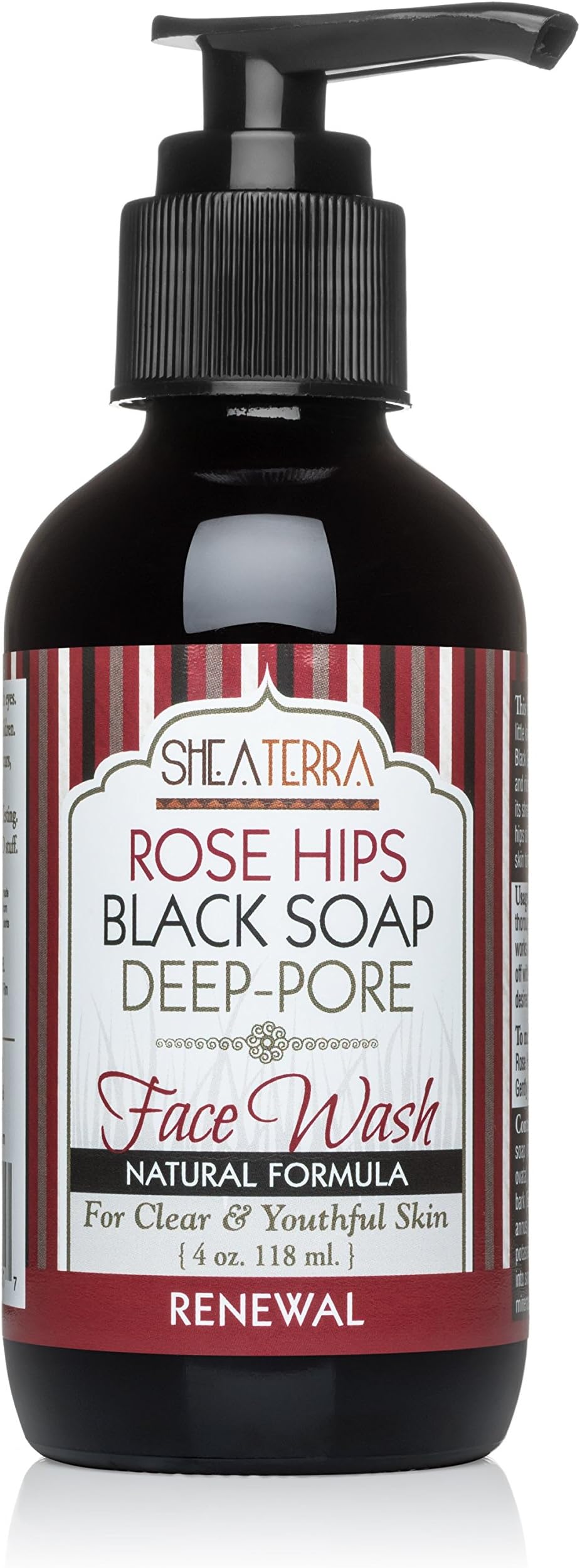 Rose Hips Black Soap Deep Pore Facial Wash | Anti-Aging, Anti-Acne Wonder Soap | All Skin Types - 4 oz