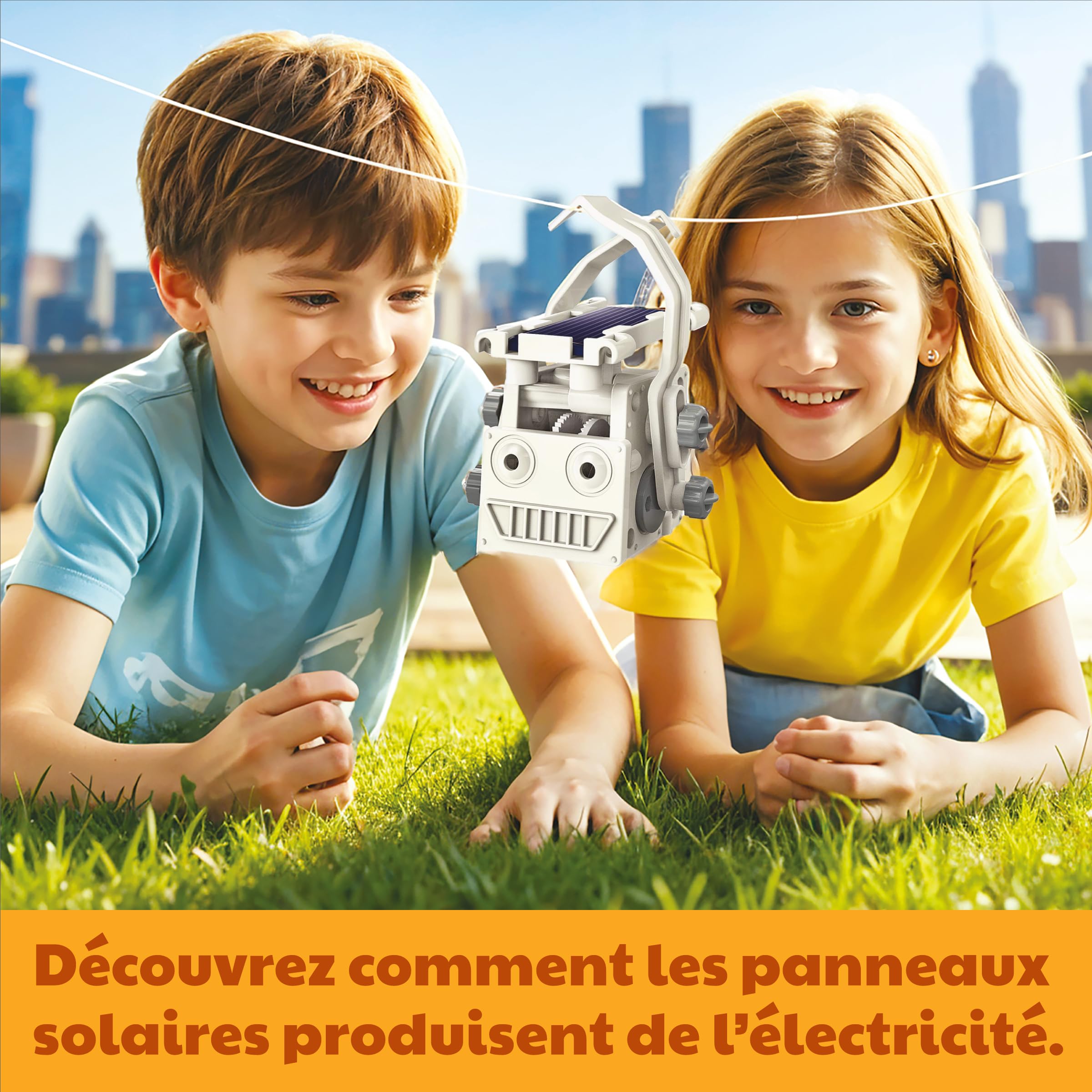 4M Kidz Labs Kit de Fabrication Green Science : Mini Robot Solaire 3 en 1