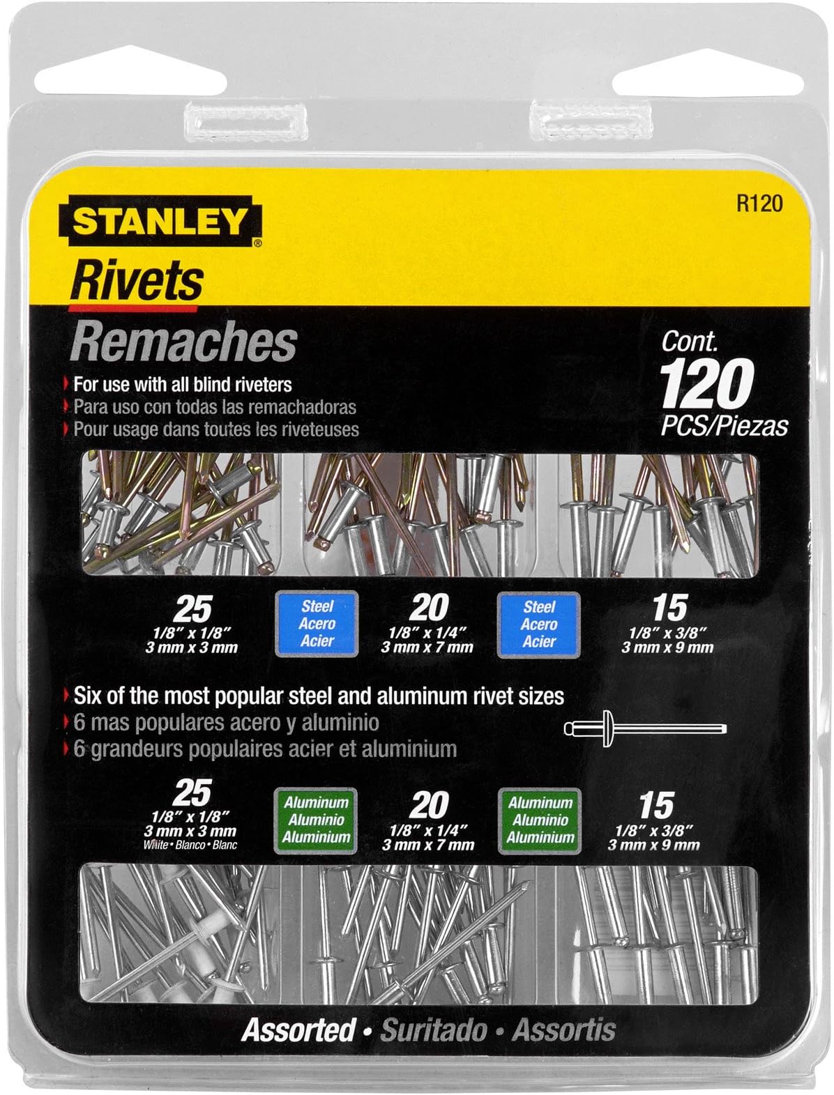 Amazon.com: Stanley R120 Rivet Pack Assortment : Tools & Home Improvement