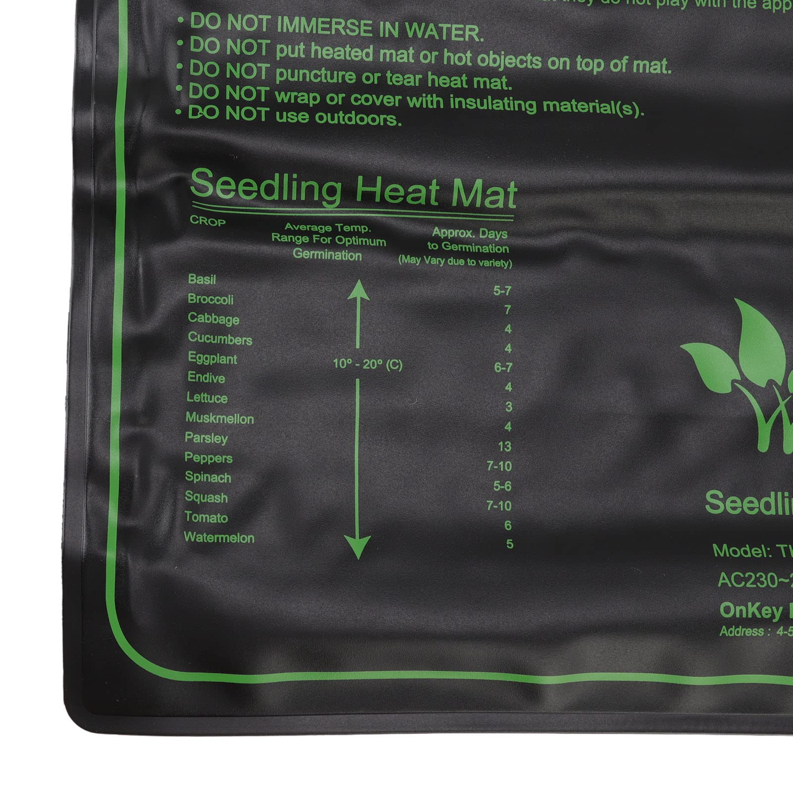 Alfombrilla térmica impermeable para plántulas de 50X50cm, almohadilla calefactora hidropónica cálida para plantas, almohadillas de temperatura constante para crecimiento(EU)