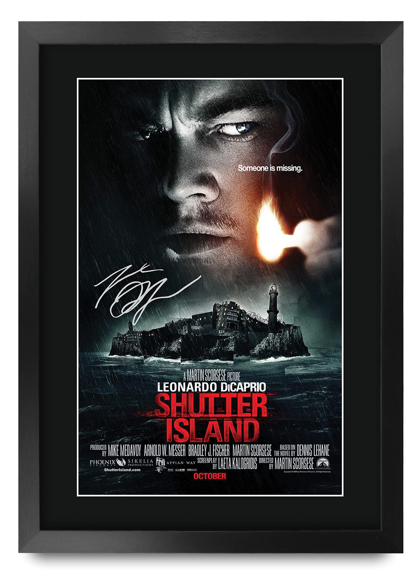 HWC Trading Shutter Island A3 Incorniciato Firmato Regalo Visualizzazione Delle Foto Print Immagine Autografo Stampato Per Leo Dicaprio Gli Appassionati Di Cinema