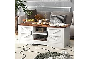 oneinmil White Farmhouse Coffee table