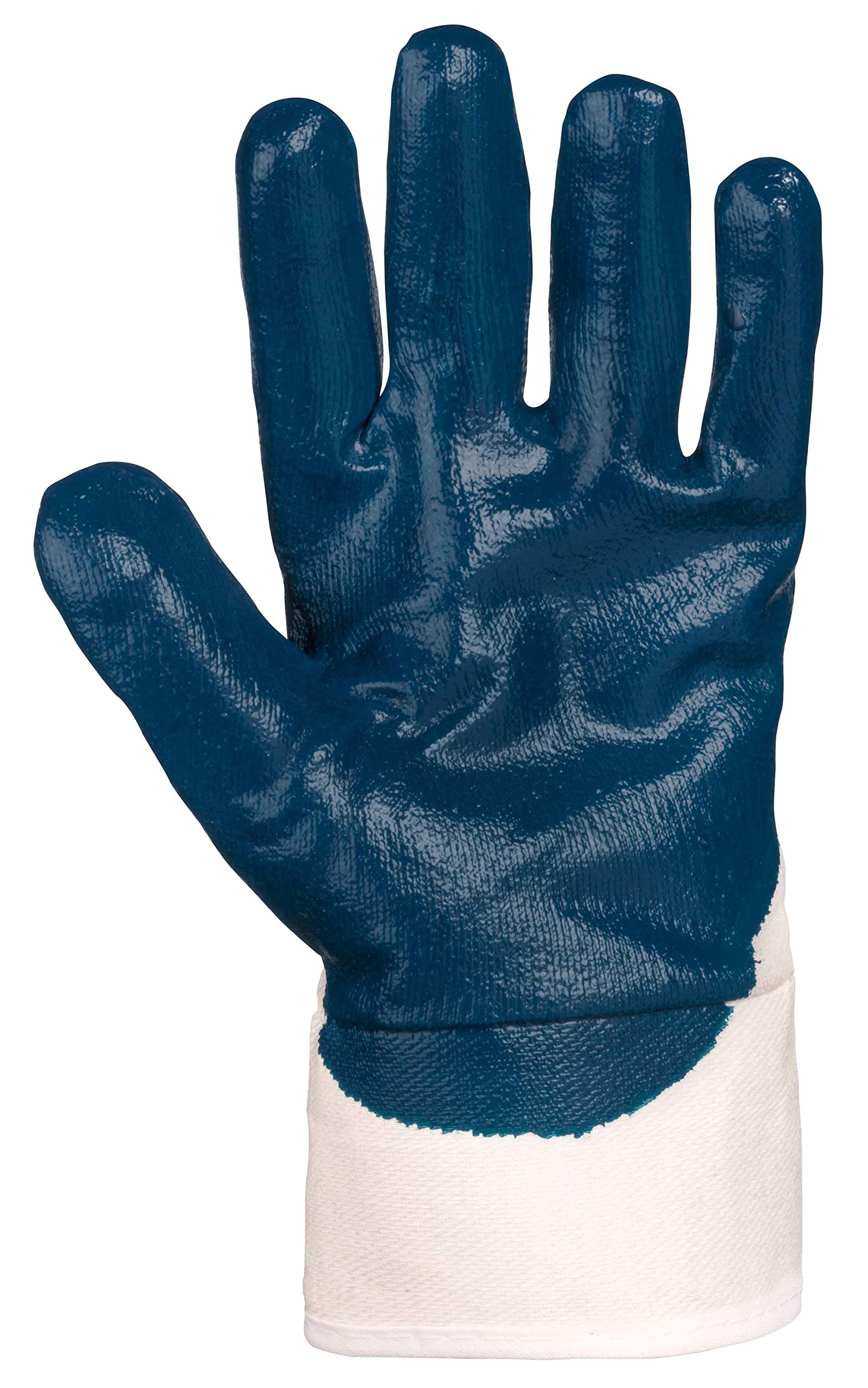 texxor 288 Stück Nitril-Handschuhe 2329, Stulpe, natur-dunkelblau, 8/M, Karton, Nitrilhandschuhe, Arbeitshandschuhe, Strickgewebehandschuhe
