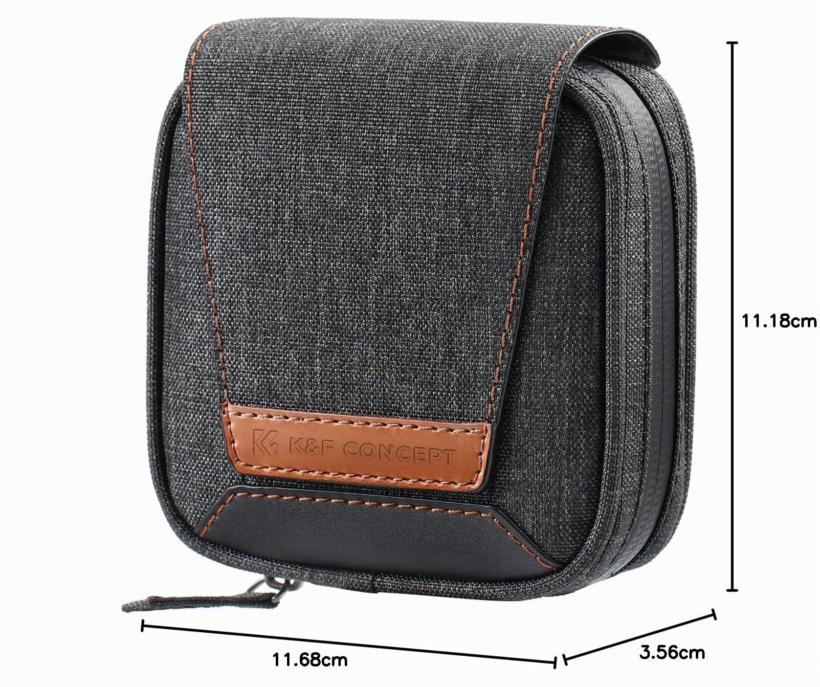 K&F CONCEPT Custodia per filtri, borsa per filtri per obiettivi, 4 tasche porta-filtri impermeabile resistente alla polvere per filtri fino a 95 mm
