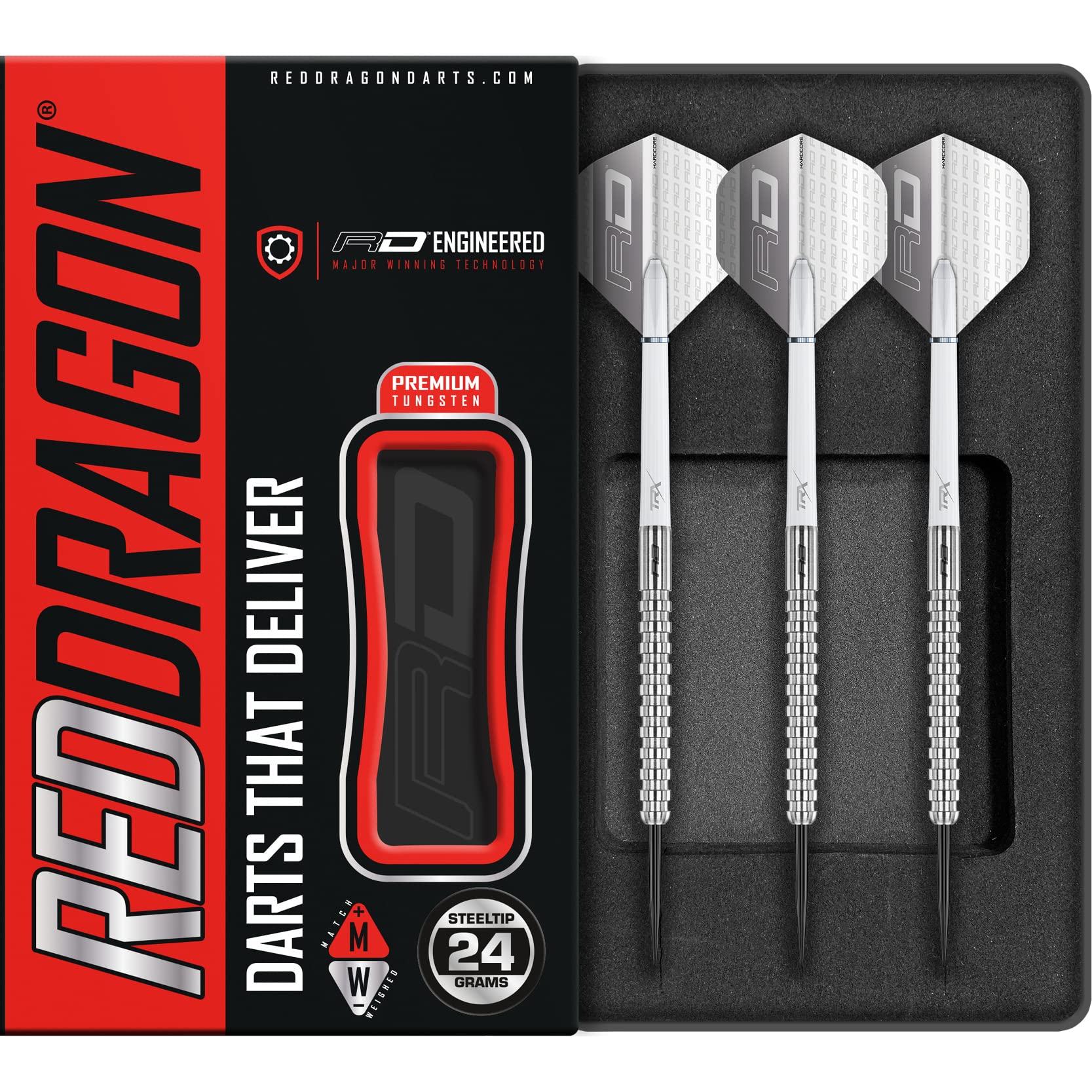 Buy RED DRAGON Javelin 24g Tungsten Darts Set with Flights and Stems