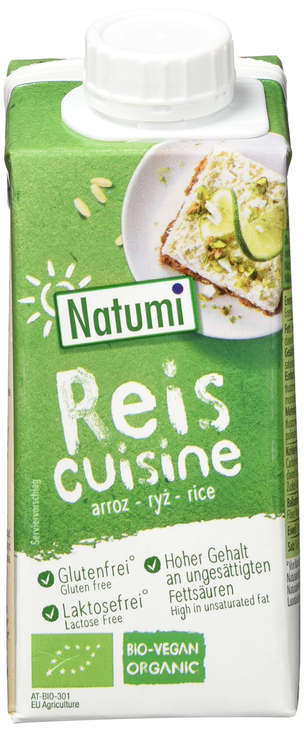 Natumi Bio-Reis-Creamer, 15 x 200 ml – laktosefrei, glutenfrei, veganer Bio-Creamer, milchfreie, milchfreie Alternative