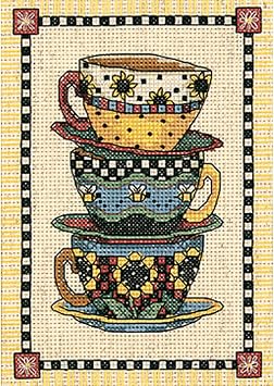 Dimensions Needlecrafts Counted Cross Stitch, Stacked Cups