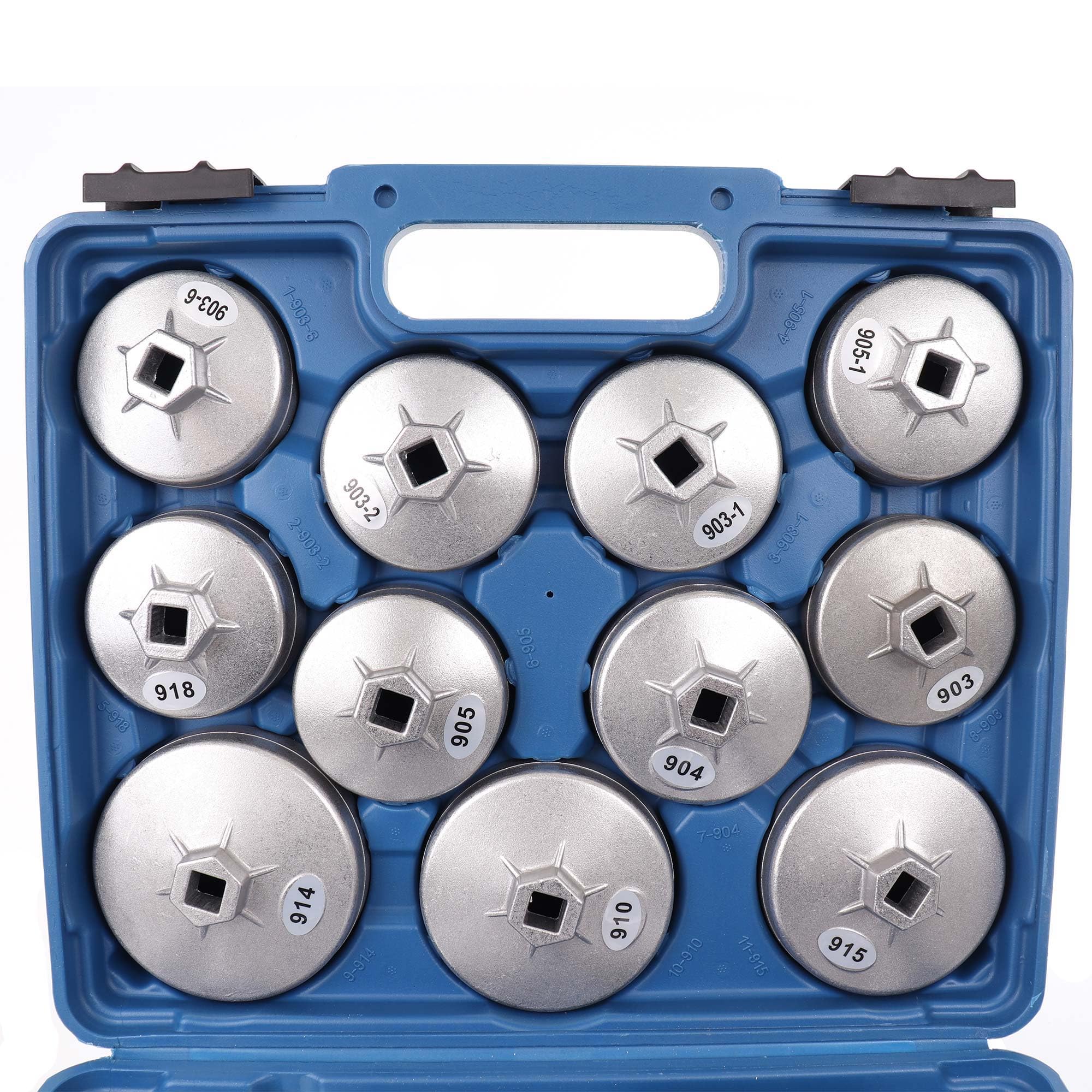 TC TECHNIC Lot de 23 bouchons de filtre ŕ huile en aluminium moulé sous pression pour clé de filtre ŕ huile