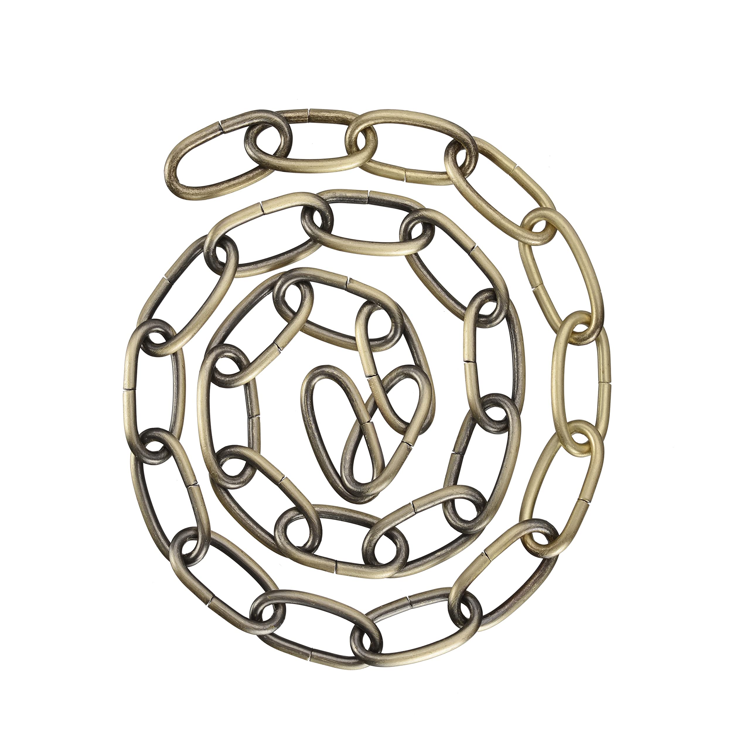 Aspen Creative 21114-51,Steel 3 Feet Heavy Duty Chain for Hanging Up Maximum Weight 60 Pounds-Lighting Fixture/Swag Light/Plant in Antique Brass.8 Gauge.