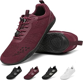 Barfußschuhe Herren Damen Sommer Atmungsaktiv Leicht Barfuss Schuhe Sneaker mit Breite Zehenbox Sportschuhe Bequeme Traillaufschuhe Zero-Drop Sohle Turnschuhe Freizeitschuhe Unisex 37-47EU