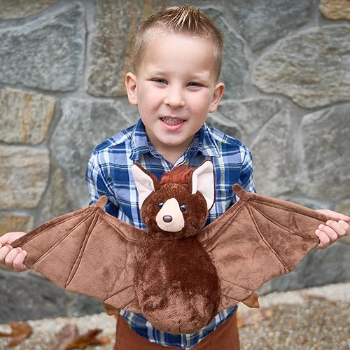 Miniatura 2 de The Petting Zoo Peluche de murciélago, regalos para niños, animales salvajes del zoológico Onez, juguete de peluche de murciélago de 12 pulgadas