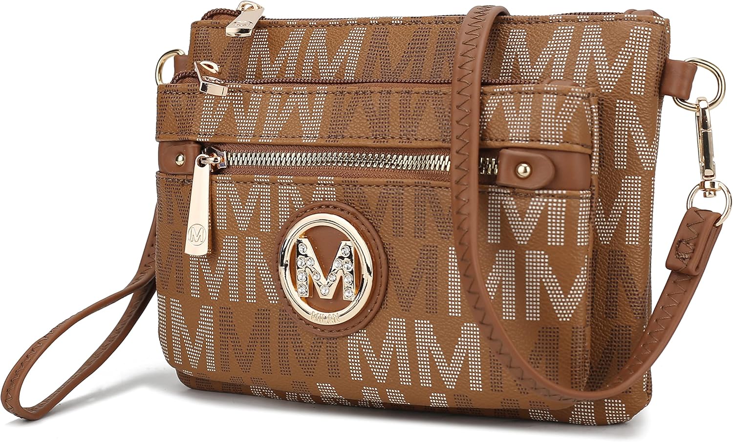 MKF Collection 2 in 1 Crossbody Bags for Women, Wristlet Purse - Ladys Small PU Leather Messenger Handbag by Mia K