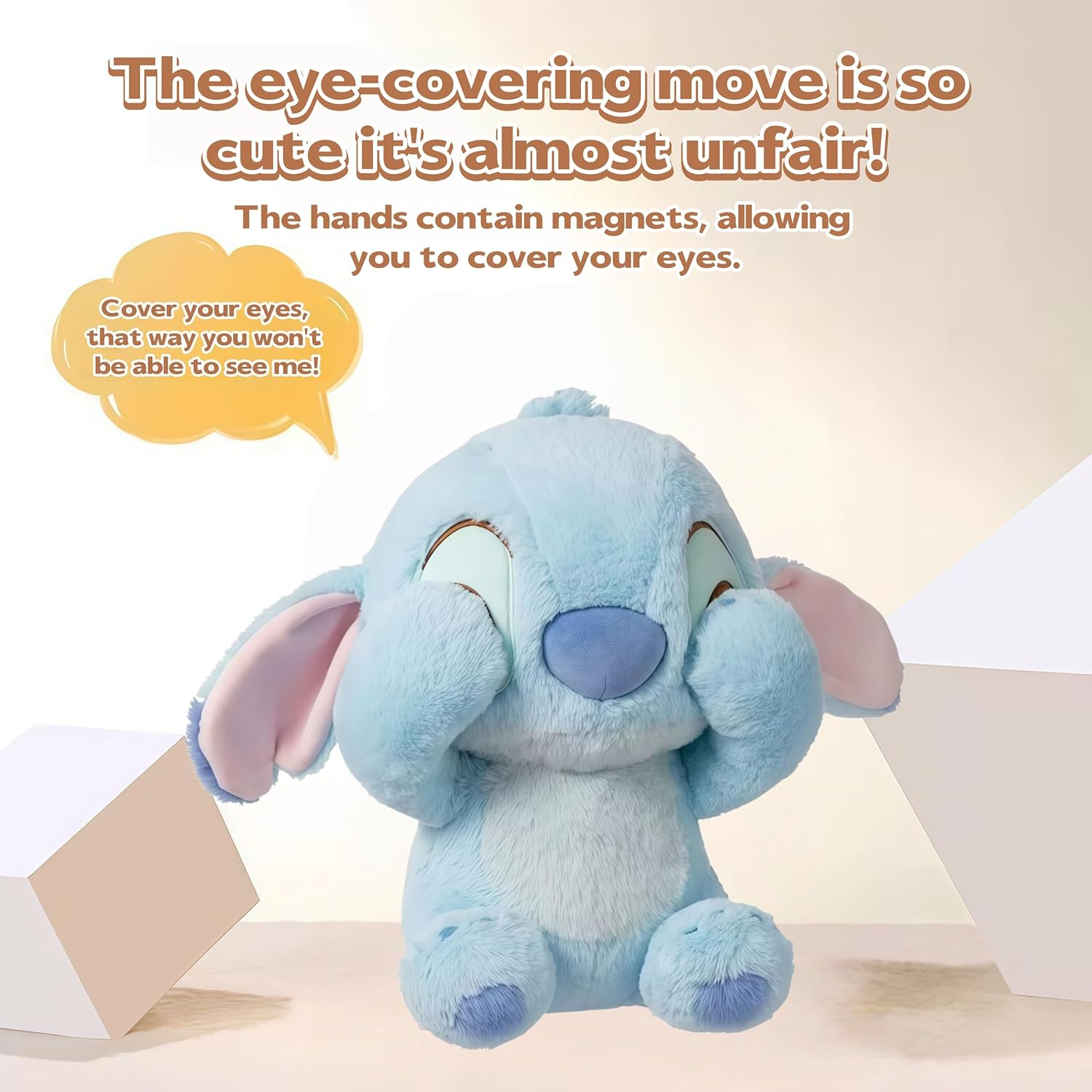 MINISO Disney Peekaboo Series Soft Toy - Stitch 12.5 inches, Cute Style, a Thoughtful Companion and Collectible Decorative Gift.