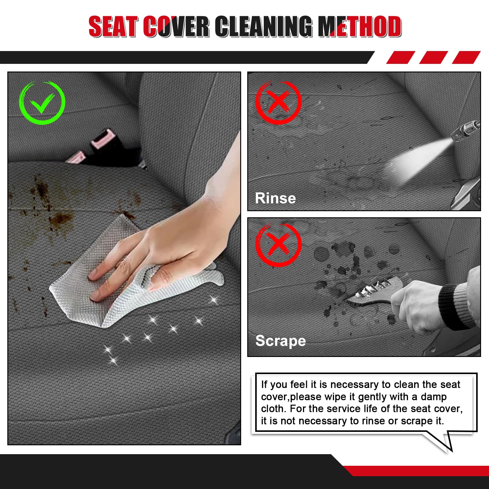 JUDANNA Stoelhoezen Auto voor 2006-2025 FIAT Ducato Citroen Jumper- 2 1, Autostoelbeschermers Beschermhoezen Stoelhoezen Stoelbekleding Voorstoelen, Zwart