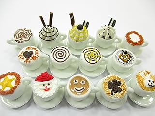 Dollhouse Miniatures Drink Beverage Set 14 Mixed Coffee Ceramic Cup Supply 14175