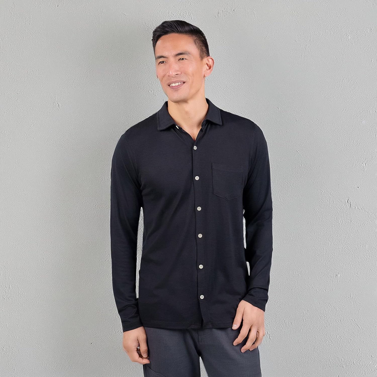 Men's Merino Button-Up by Woolly | RWS Certified | Super Soft, Classic Style, Seattle Designed