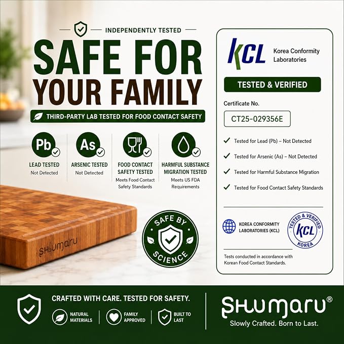 Tabla de cortar rectangular SHUMARU 17x13x1.6 pulg miniatura 8