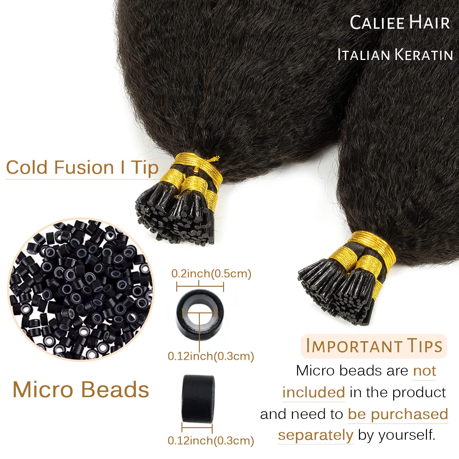 16 Inch Kinky Straight I-Tip Human Hair Extensions 100 Strands 50g Amazon.com : Kinky Straight I Tip Hair Extensions Real Human  main image 3