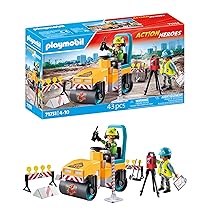 PLAYMOBIL | Action Heroes | Cantiere Stradale | Giocattolo da Costruzione per Bambini | Set da Gioco di Costruzione | Giocattolo per Bambini dai 4 Anni | 71751