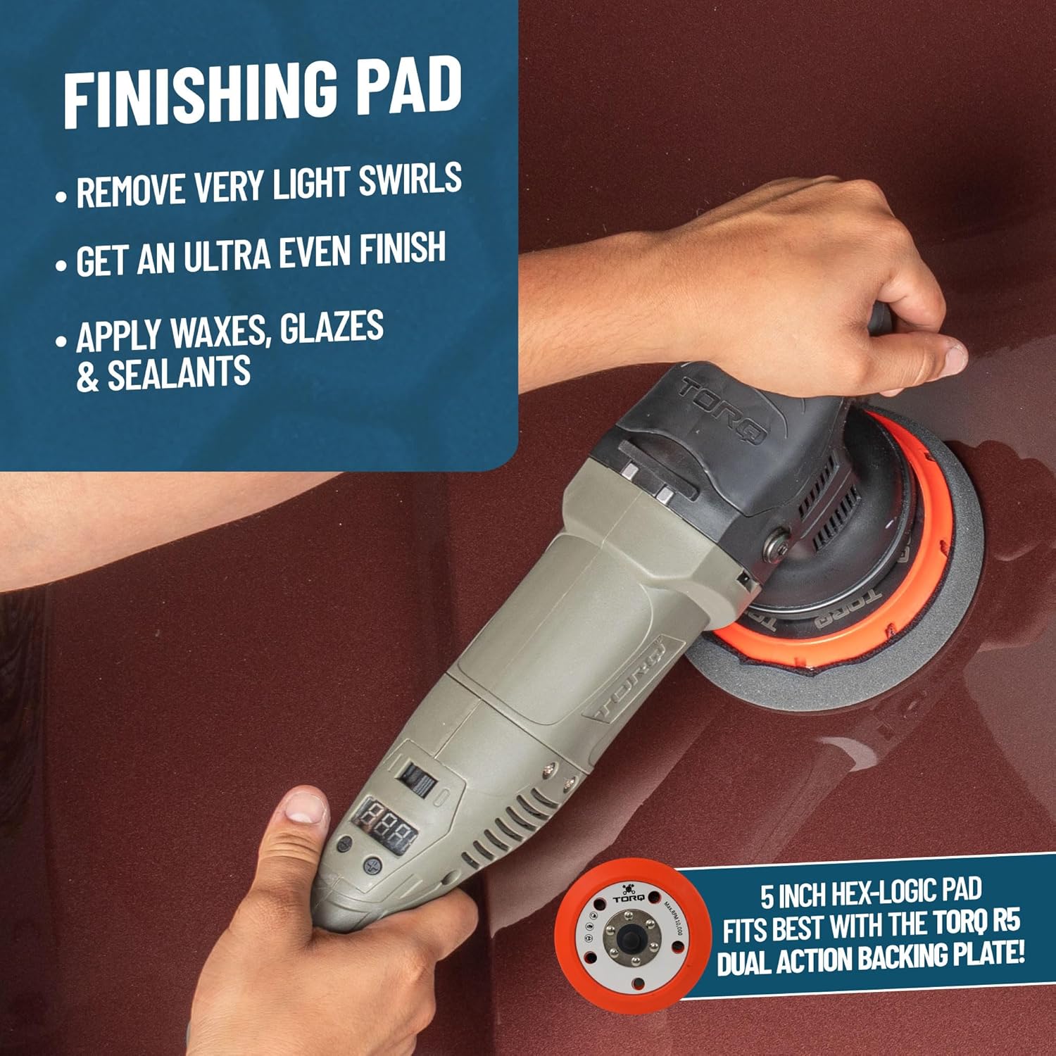 Chemical Guys Hex-Logic 5.5" Quantum Buffing Pad Black (2 Pack) - Finishing Pad for Ultra-Soft Paintwork and Final Polish - Works with Dual Action and Rotary Polishers (BUFX116HEX502) - Image 4