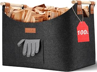 Holzkorb für Kaminholz mit doppelter