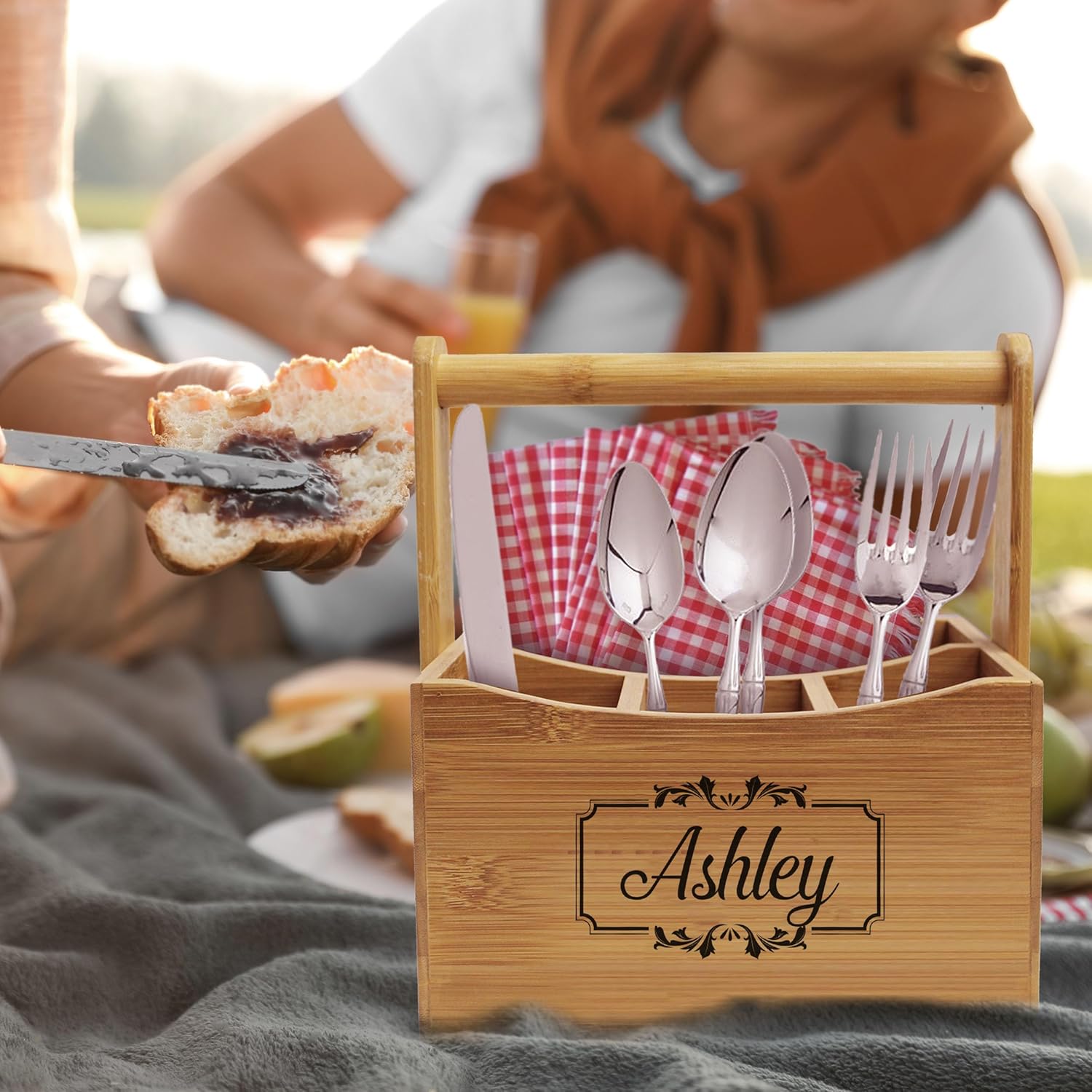 My Personal Memories Personalized Kitchen Utensil Holder Picnic Caddy - Custom Monogrammed