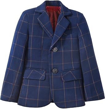 Boys Outer Jackets for Wedding Plaid Suits Blazer for Kids Boy Slim Christmas Clothes School Brithday Coats