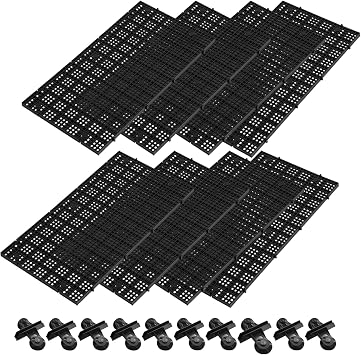Fish Tank Divider, kingsea 8 pcs Aquarium Dividers with 10 pcs Suction Cups, Tank Aquarium Divide Bottom Isolation Egg Crate, 5.9in x 11.42in, Black