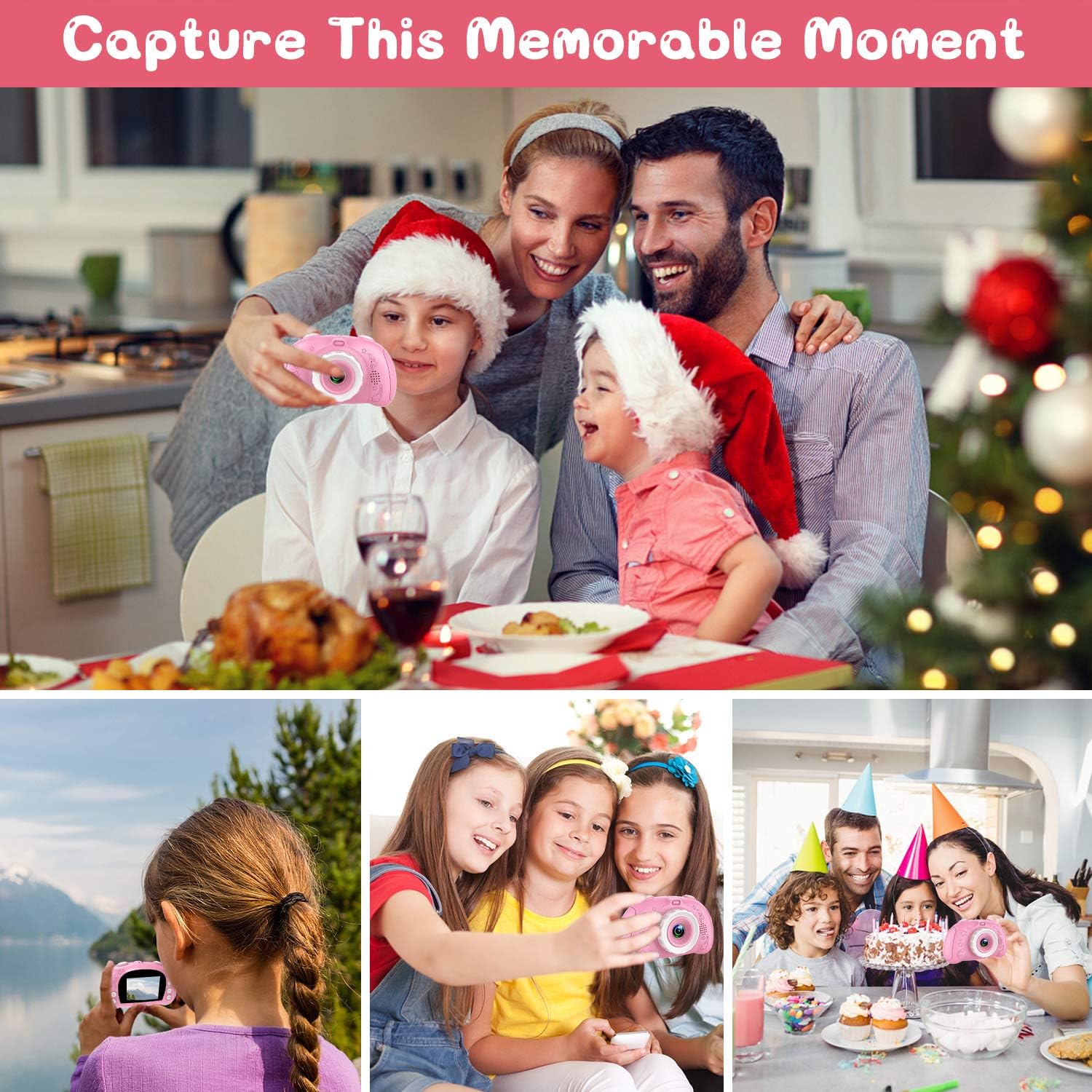 Super Cheap 🛒 WOWGO Digital Camera for Kids, 1080P Rechargeable Electronic Children Camera Birthday Toy Gift with 32GB TF Card for Toddler and Age 3 to 12 Years Boys and Girls (Pink)