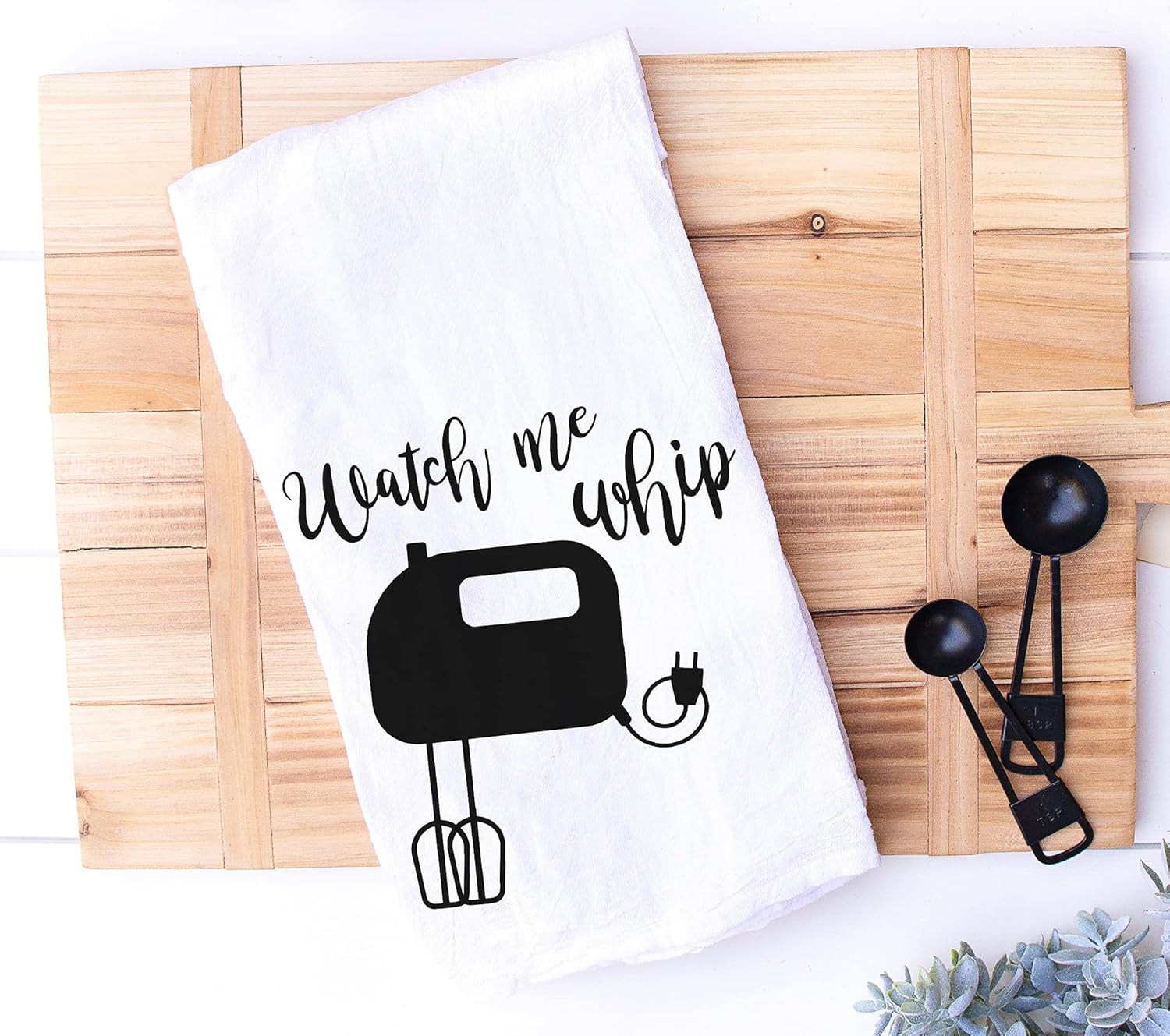 Handmade Funny Kitchen Towel Set -Hand Towels for Baker and Chef - Chop It Like It's Hot/Watch Me Whip - Housewarming Christmas Mother's Day Birthday Gift (Chop it like it's Hot & Watch me Whip)