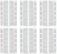 ELEGOO 6-Pack 400-Point Solderless Breadboards Kit for Arduino Projects - Reusable Prototype PCB Boards with Adhesive Back