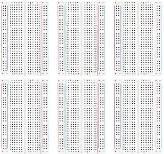 ELEGOO 6PCS 400 Points Breadboard Kit Solderless Breadboards for Arduino Project Small Bread Board Electronics for Circuits PCB Prototype Board