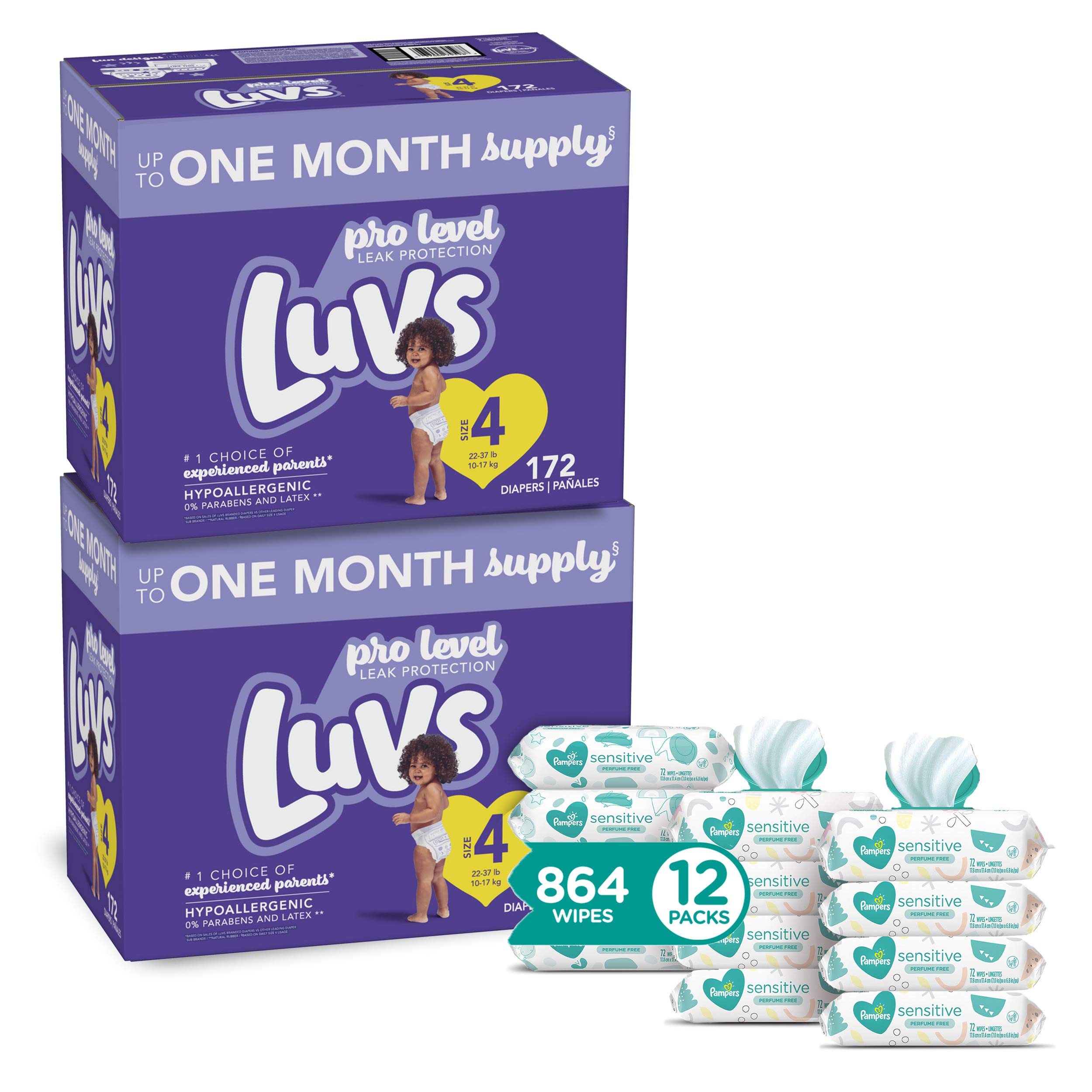 Buy Luvs Baby Diapers and Wipes 2 Month Supply Two Disposable Baby