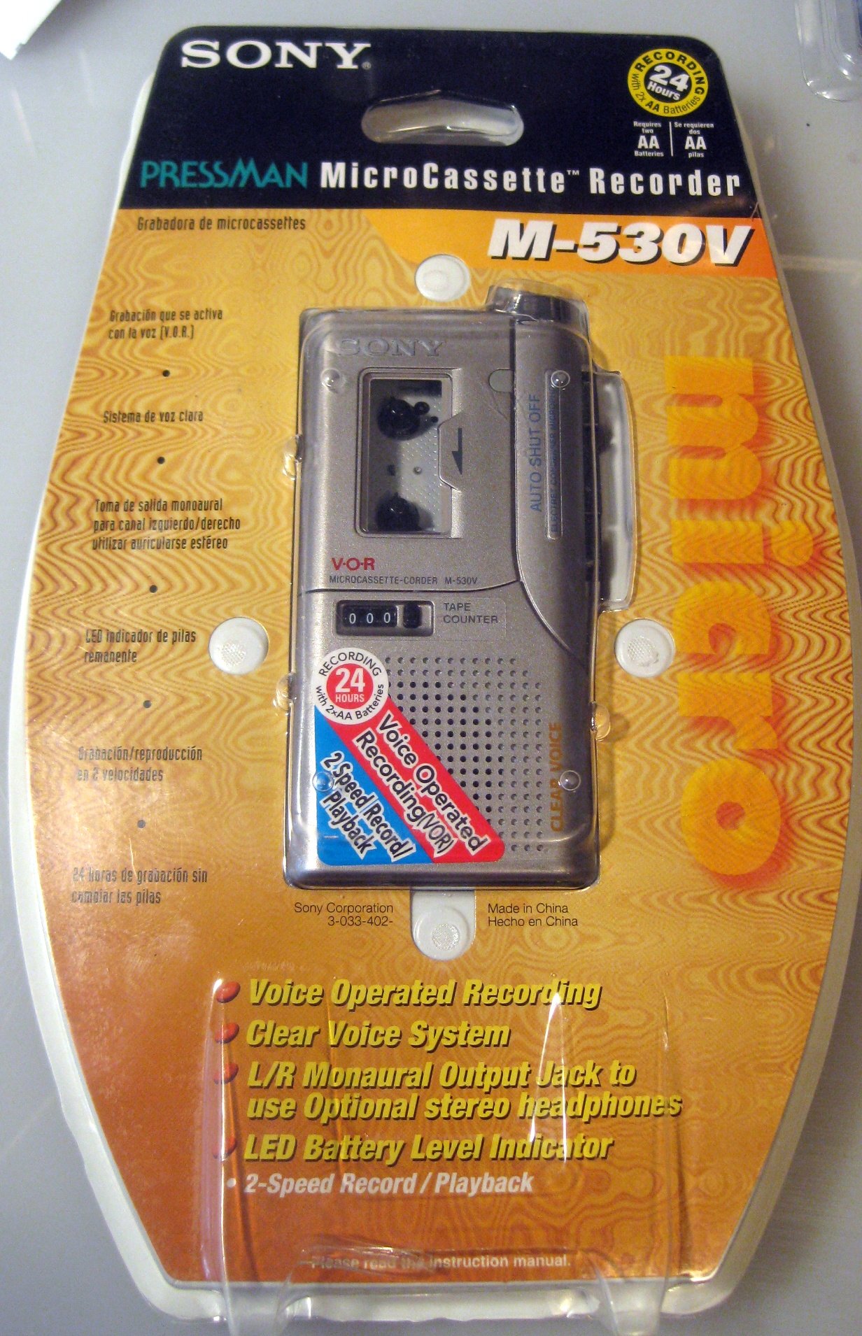 Sony M530V Microcassette Recorder