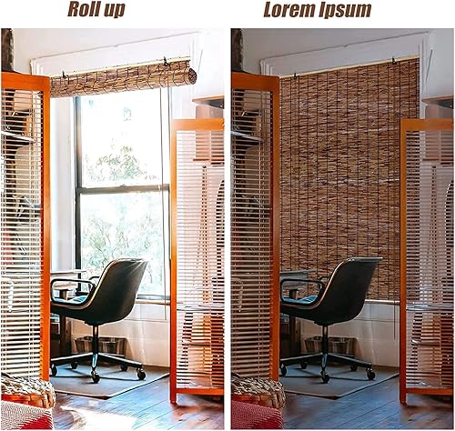 Miniatura 4 de Persianas de bambú enrollables de bambú, persianas de bambú para ventanas, persianas enrollables de bambú para exteriores, cortinas de bambú para