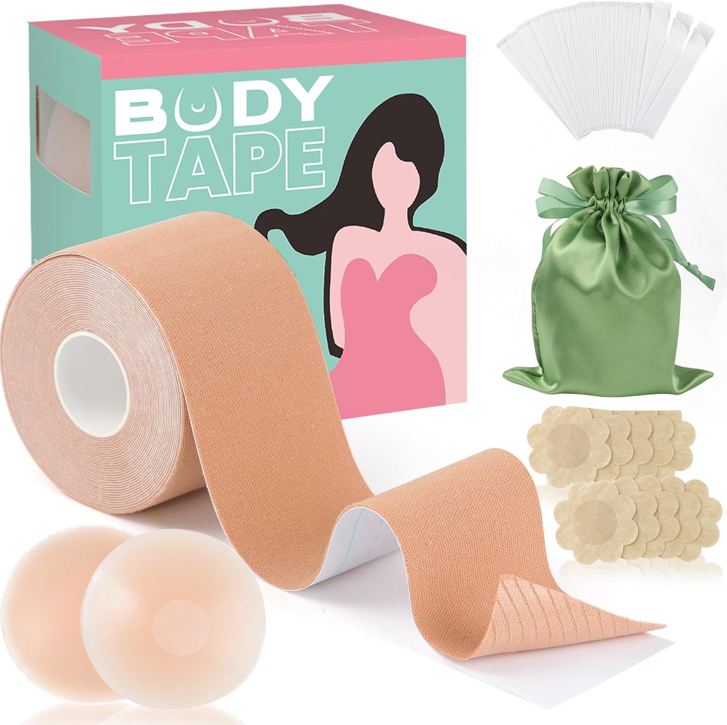 Boob Tape, Boobtape Lift Tape，Invisible nipple tape， Breast Support