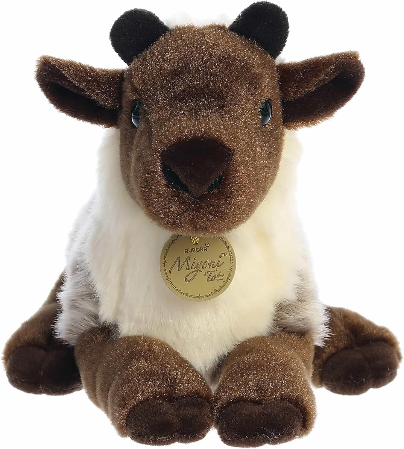 Aurora® Adorable Miyoni® Tots Reindeer Calf Stuffed Animal - Lifelike Details Make a Cherished Companion - Perfect for Decorating Bedrooms or Classrooms - Brown 9 Inches