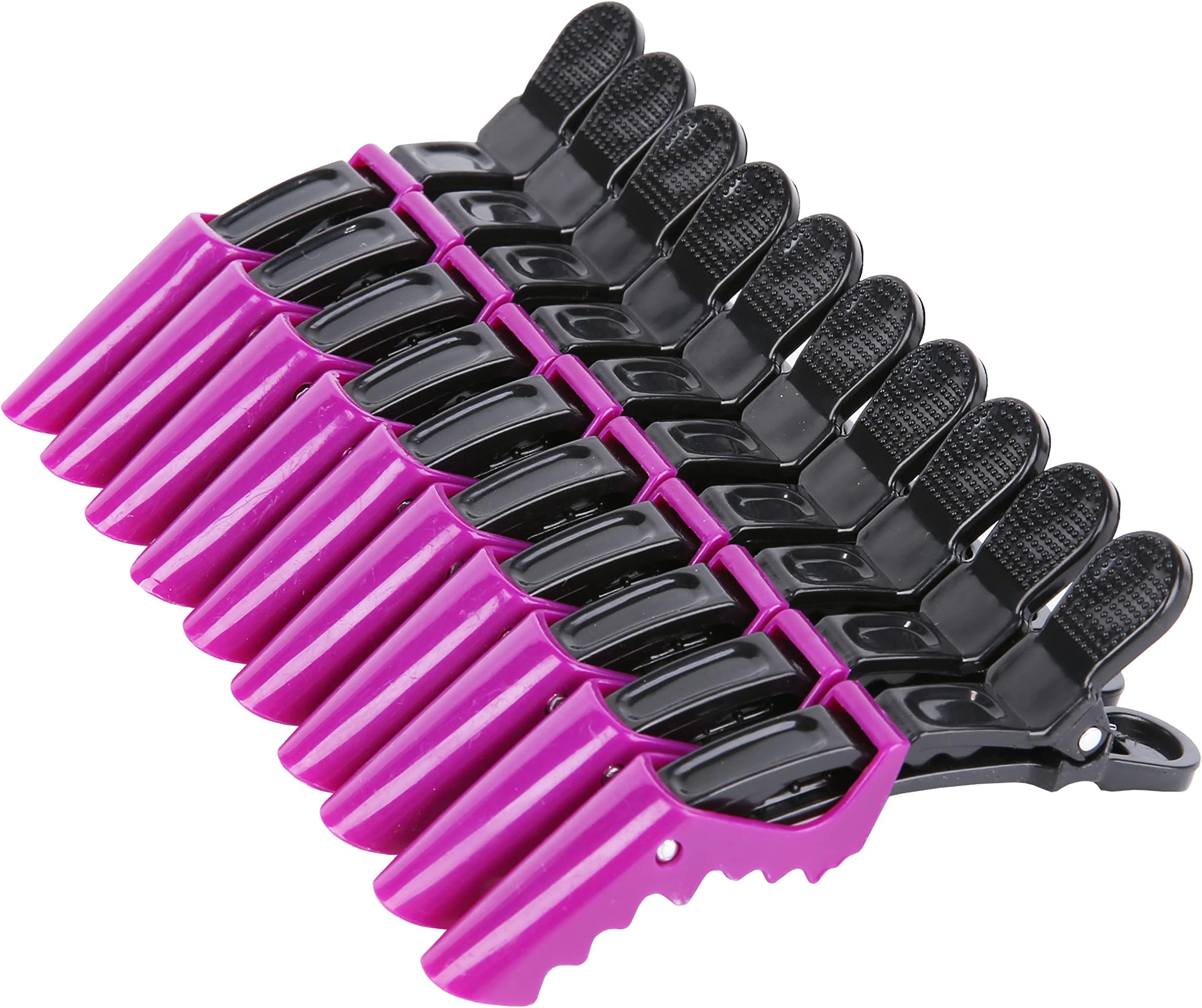 HH&LL Hair Clips for Women by – Wide Teeth & Double-Hinged Design – Alligator Styling Sectioning Clips of Professional Hair Salon Quality - 10Pack (Purple)