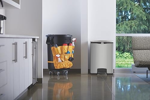 Miniatura 6 de Papelera acero inoxidable con pedal Rubbermaid Commercial Slim Jim, blancoblanco (White Trim), 1