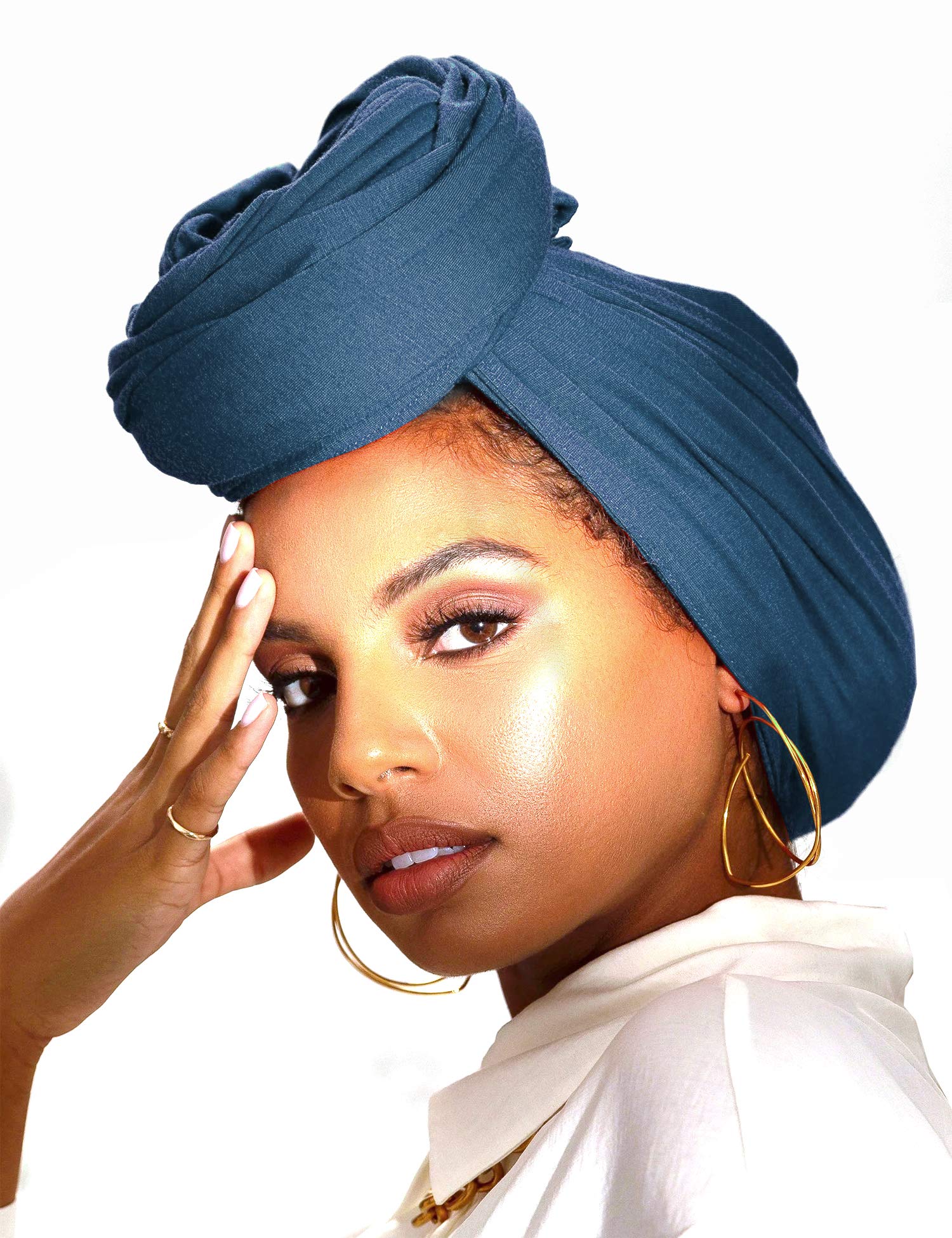 Head Wraps for Black Women Stretch Headwraps Large Hair Wraps Hijab Scarves for Muslim Head Scarf Turban Headbands