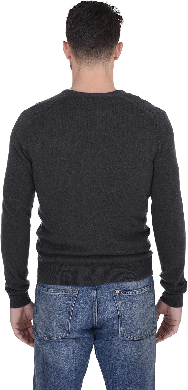 Cashmeren Men's Button Down Cardigan 100% Pure Cashmere Classic Knit V-Neck Sweater - Image 3