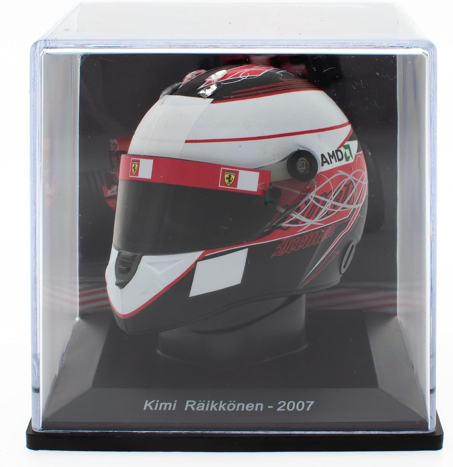 OPO 10 - Formula 1 Helmet Compatible with Ferrari F1: Kimi Räikkönen 2007-1/5 Scale - CAS02