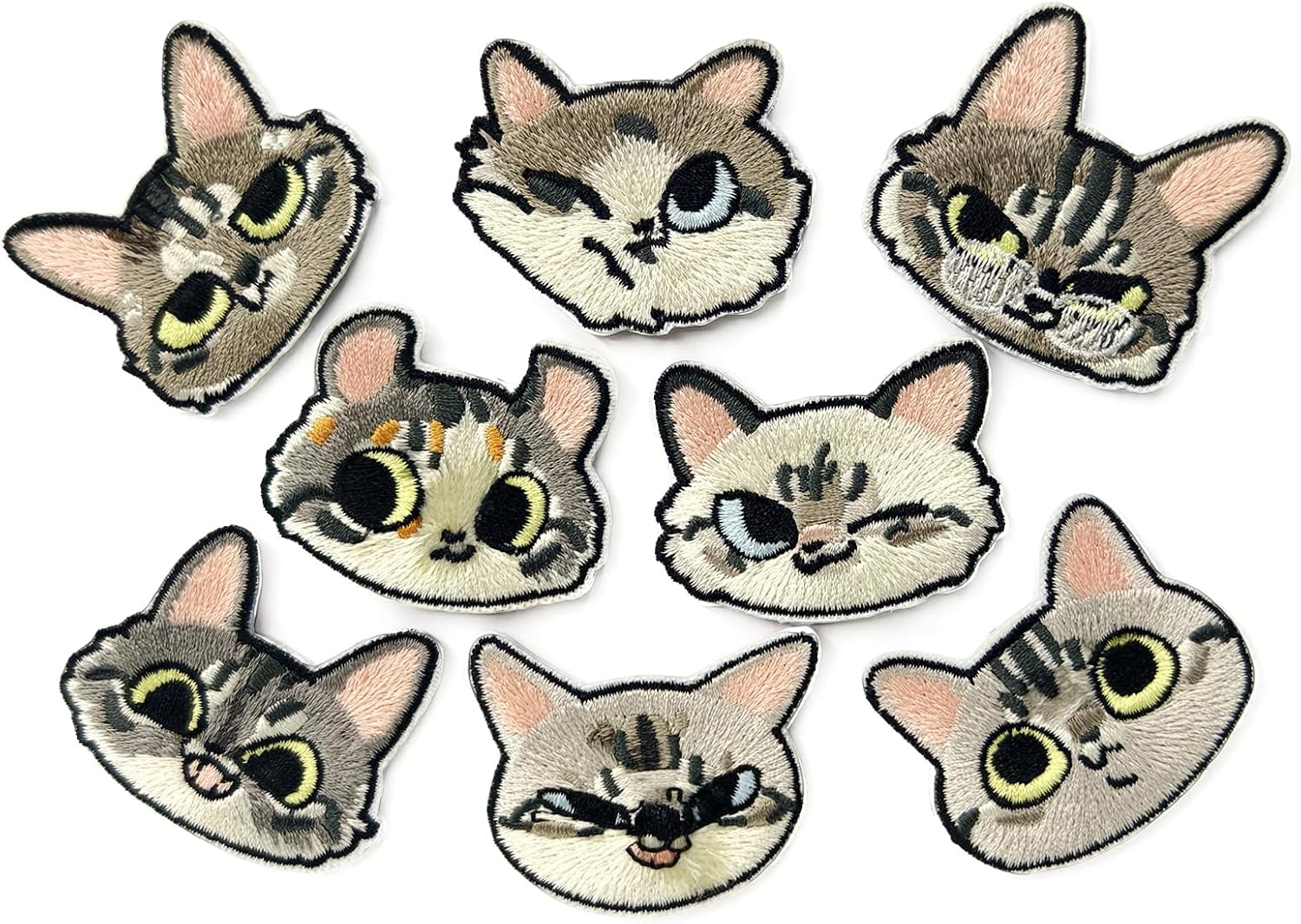 8 Pcs Fridge Magnets Decorative Refrigerator Magnets, Cute Fridge Magnets Flat, Funny Cat Magnets for Fridge Locker Whiteboard Dishwasher Home Decor (Cat - A)