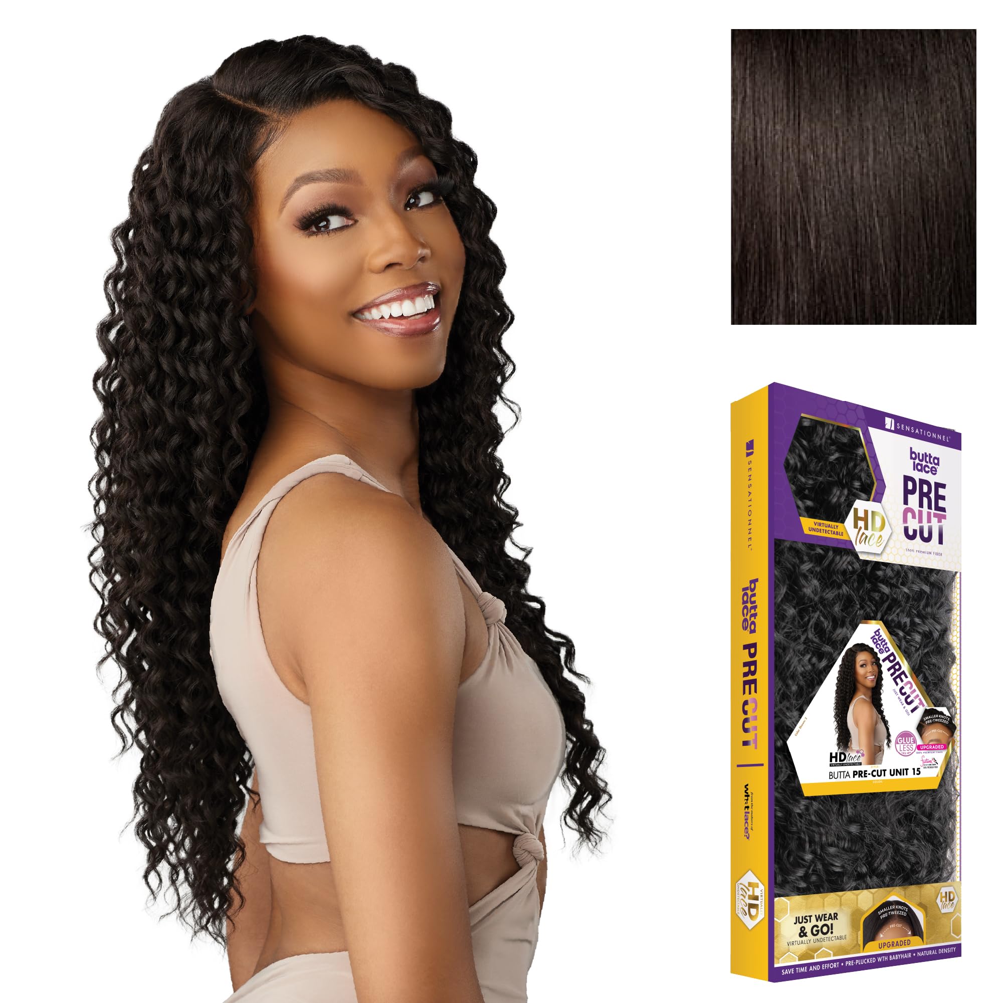 Photo 1 of Sensationnel Butta Lace Precut Wig-Unit 15, 2 DARKBROWN