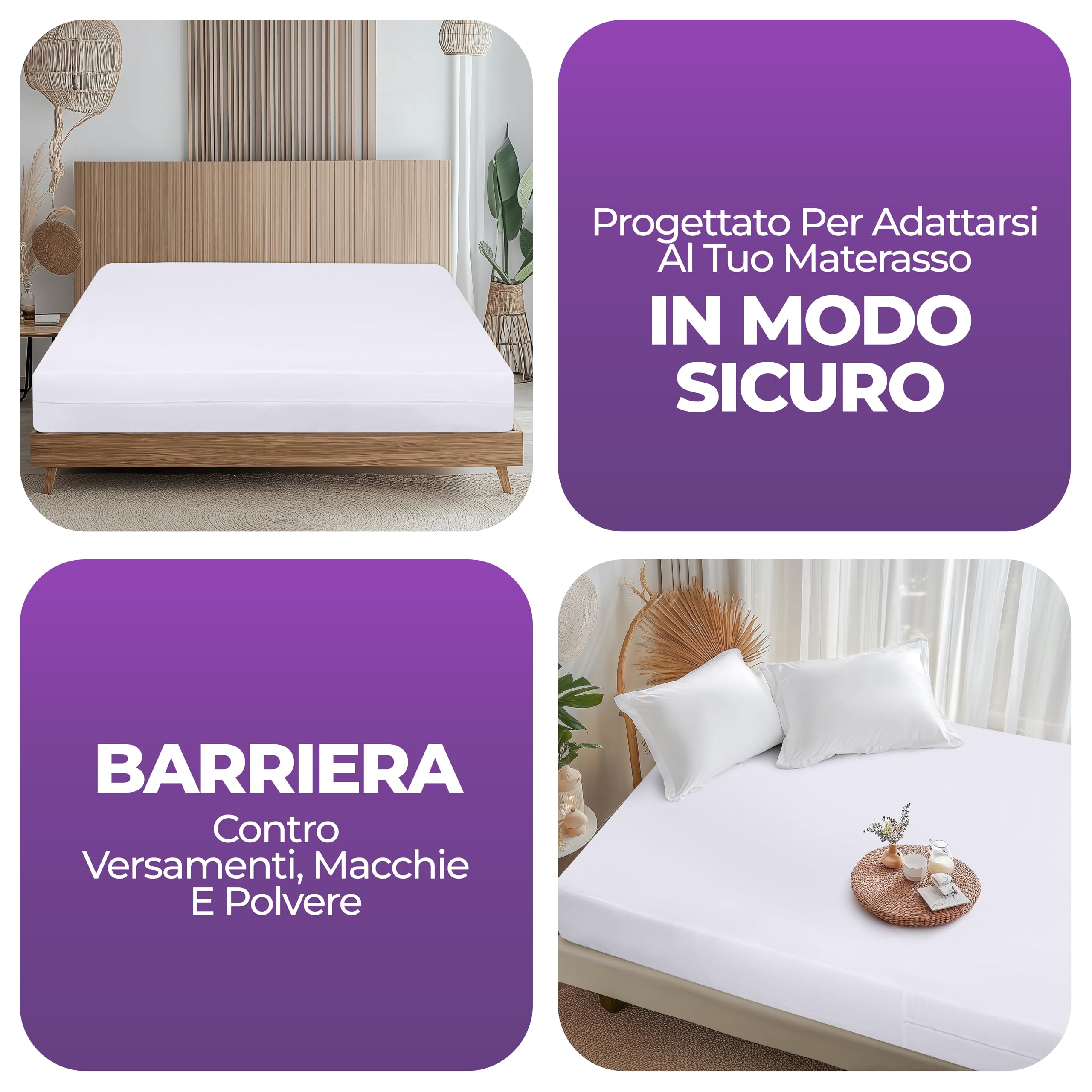 Utopia Bedding Coprimaterasso Impermeabile 180 x 200 x 30 cm con Cerniera, Certificato Oeko-TEX, Proteggi Materasso